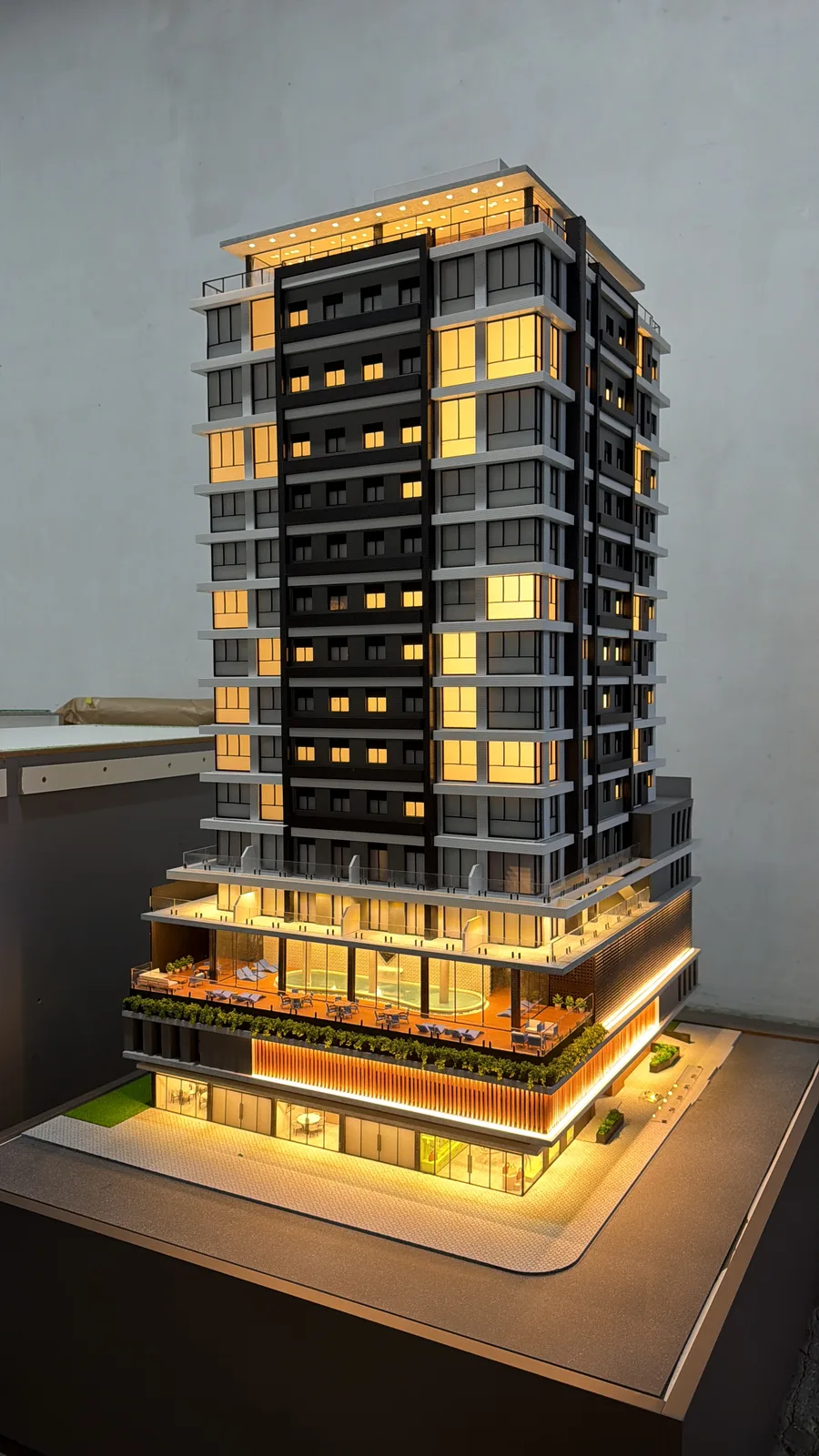 Maquete física Pellegrini, escala 1:50 — vista 3