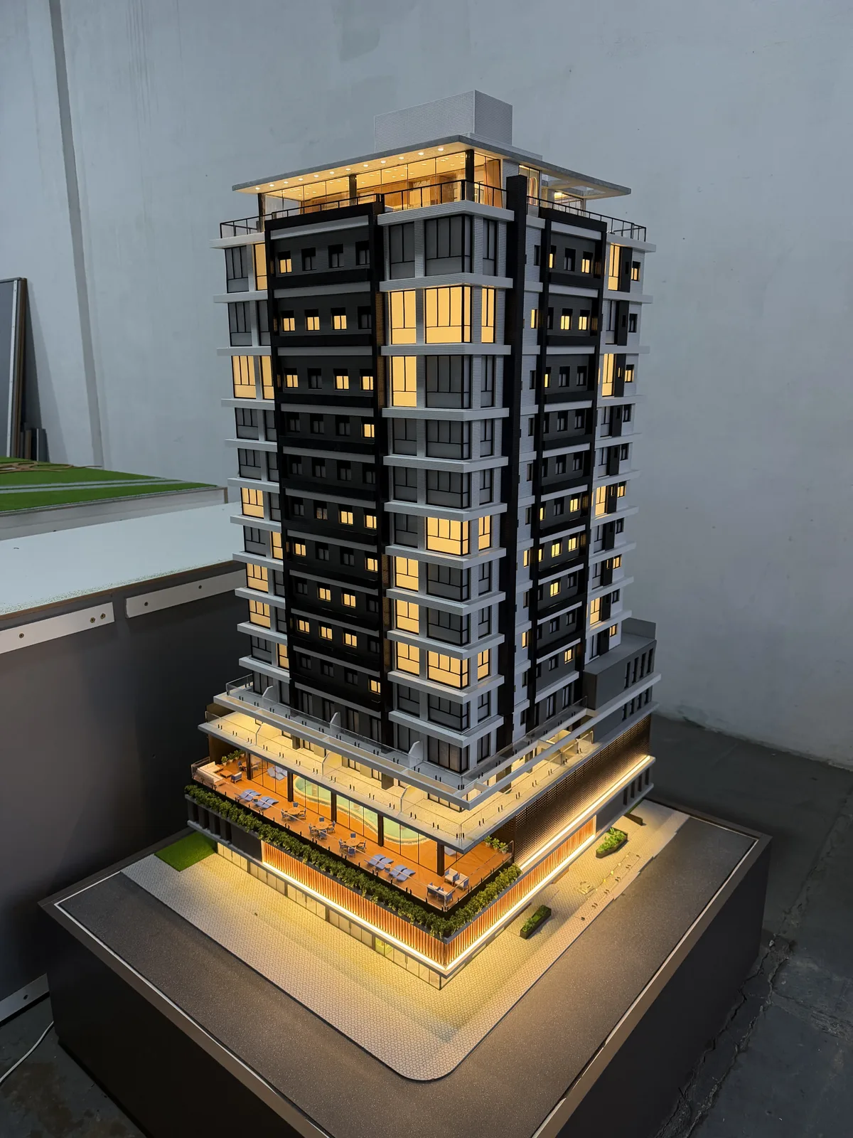 Maquete física Pellegrini, escala 1:50 — vista 1