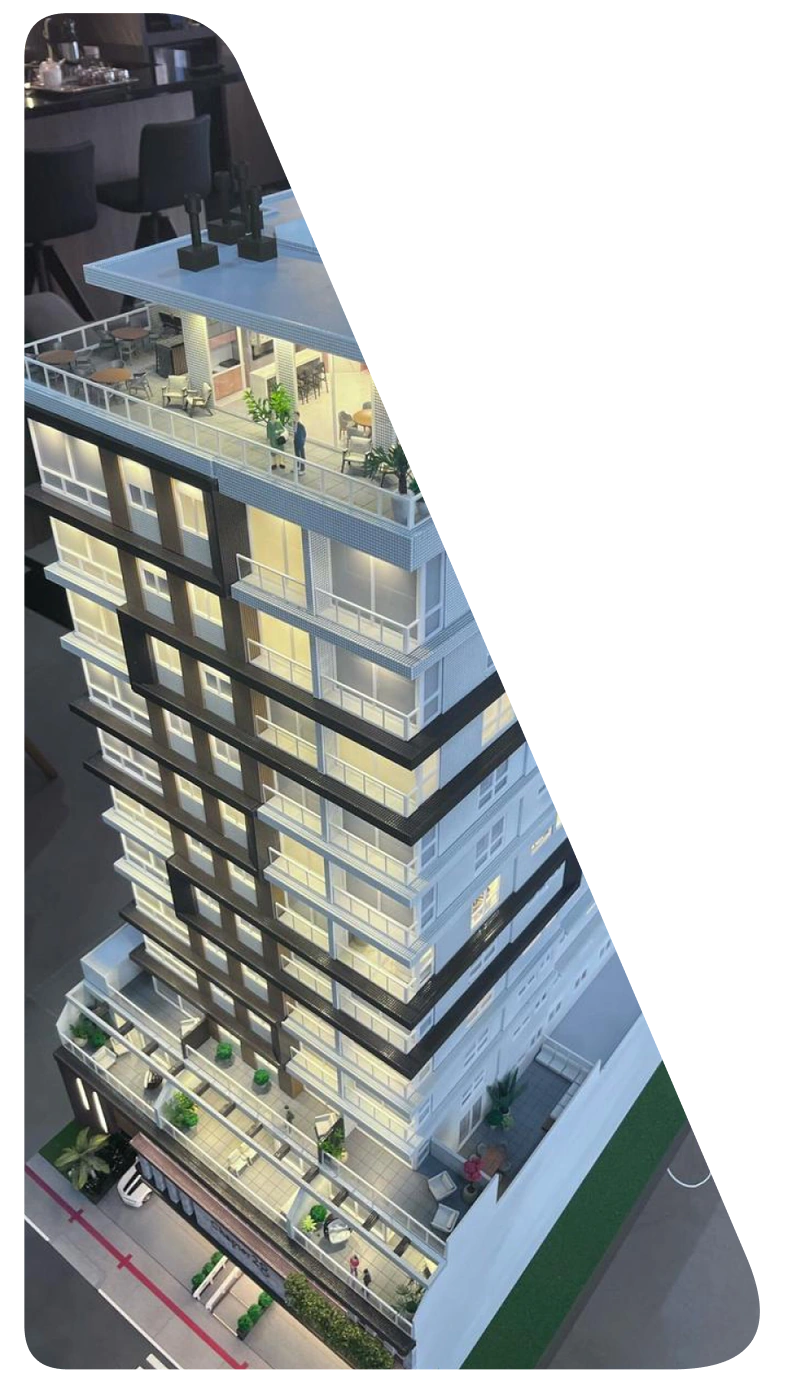 Maquete física Pugen na composição da torre Valin